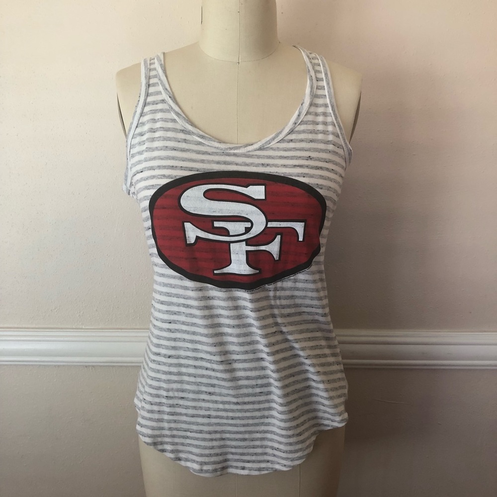 Junk Food Women's Size Small S 49ers Striped Tank